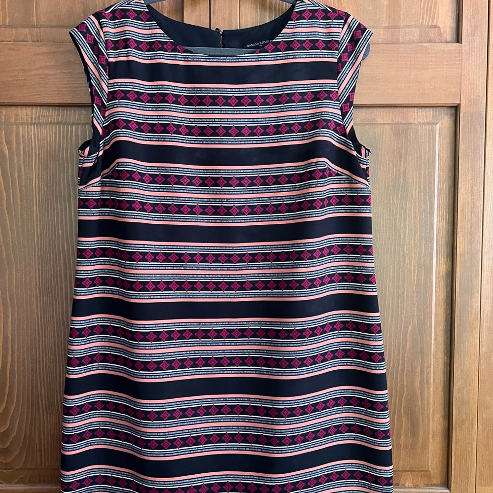 Banana Republic Black Geometric Dress